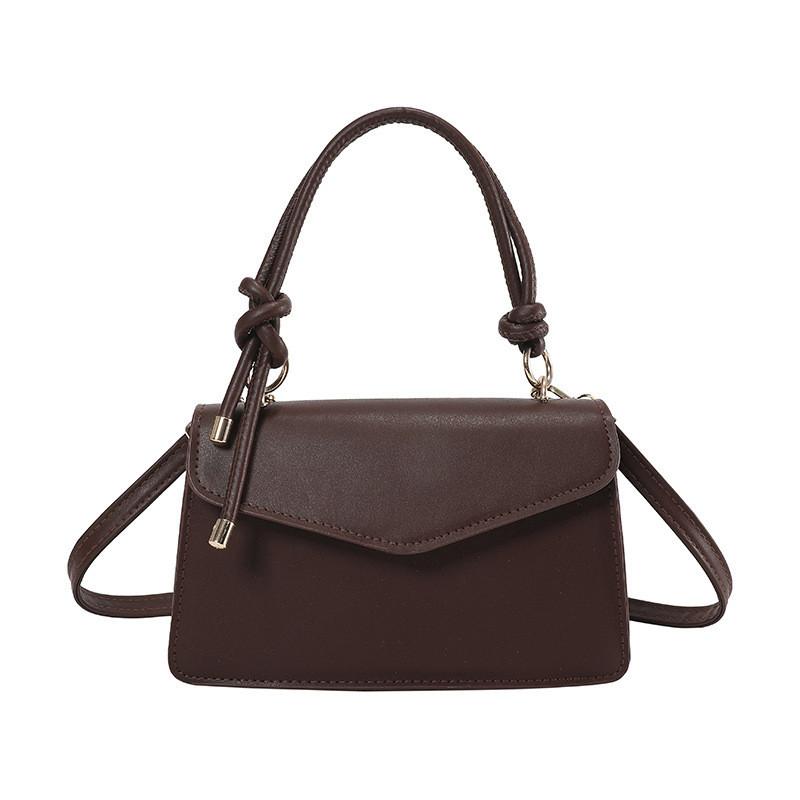 

Trendy Street Style Pu Material Compact Crossbody Bag 2024 In White Black Khaki Brown коричневий