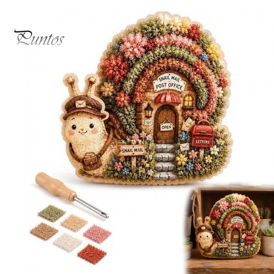 Märchenhaus DIY Bastelset 3D Thema Stanznadel für Anfänger & Erwachsene, Komplettes Miniaturdorf Bau-Set Stickset, Einfach