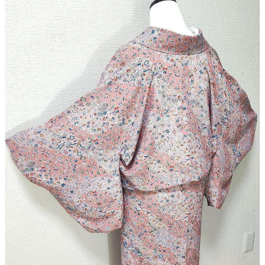 Used Washable kimono, small pattern, lining, polyester, length 161, sleeve 65, casual