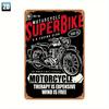 Vintage Retro Motorcycle Tin Sign Metal Wall Art Decor for Home Garage Man Cave Bar Cafe 20x30cm