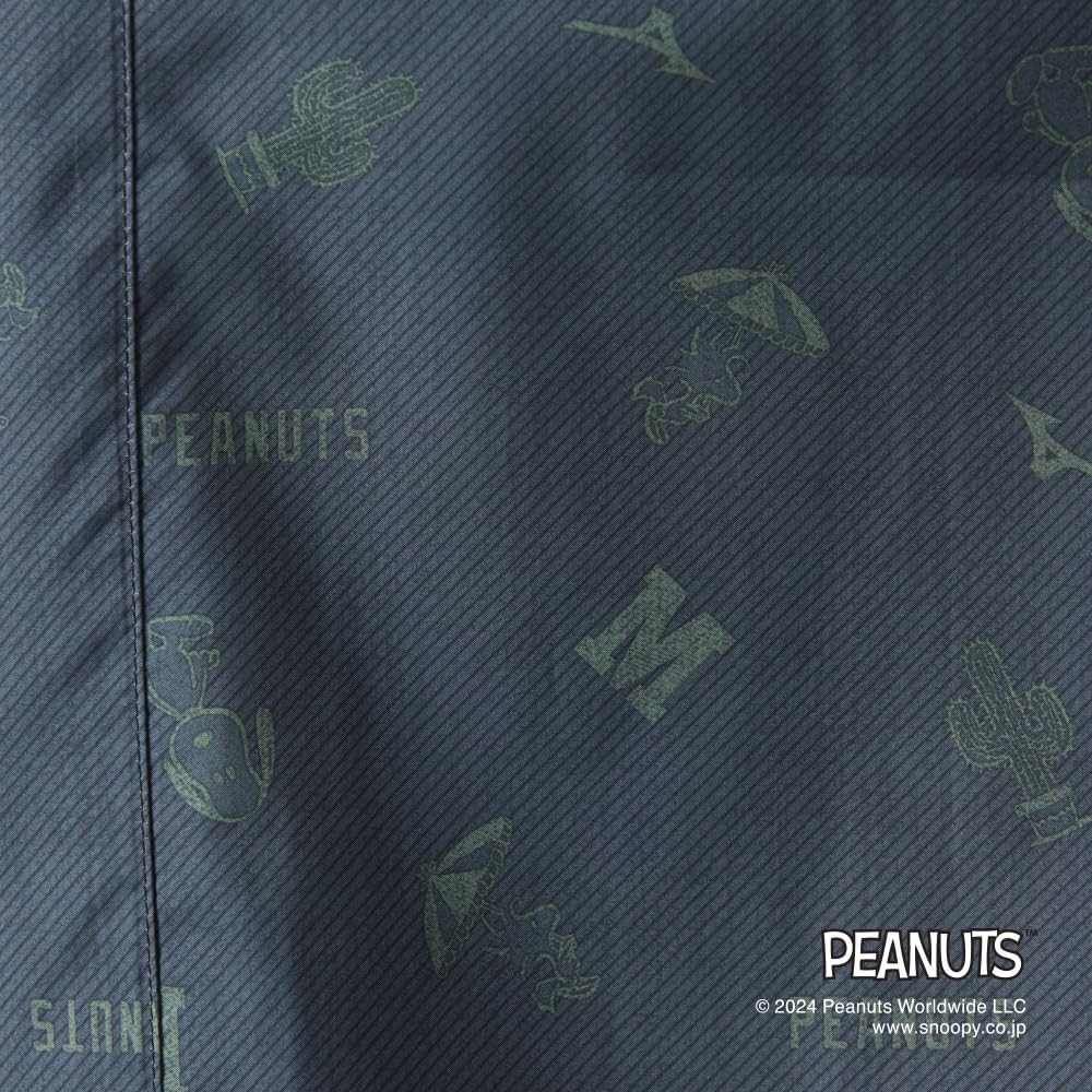 Mizuno PEANUTS Compact Olive Water-Repellent Jacket, Snoopy, B2MEBY03, Men's,