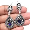 Tanzanite Gemstone Unisex Women's Gift For Her Silver Jewelry Earring 1.5''