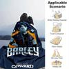 1pc, Pixar Onward Barley Blue Moon Biker Jacket Throw Blanket Home Decor, Couch Cover, Outdoor Blanket, Gift, Flannel Throw
