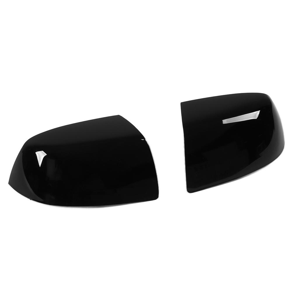 Pair Rearview Mirror Cover Glossy Black 1429790 Replacement for Ford Focus 2005‑2007