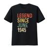 Legende Seit Juni 1945 80. Geburtstag s Vintage Stil T-Shirt vintage gewaschen Stilvoll Vielseitig Leicht atmungsaktiv Lässig