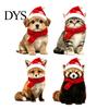 Seasonal Glass Window Art Christmas Animal Static Clings, Cute Cat/Puppy/Racoon Stickers, PVC Easy Apply Wall Decals Waterproof Sticker for Home Store