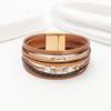 Multilayer Leather Bracelet for Women Boho Wide Wrap Bangle Jewelry Gifts