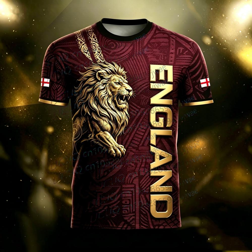 Summer Men's Women's England Game Day Outfit Short Sleeve T-shirt Tops Soccer Fans Soccer Jersey Fans T-shirt Tee