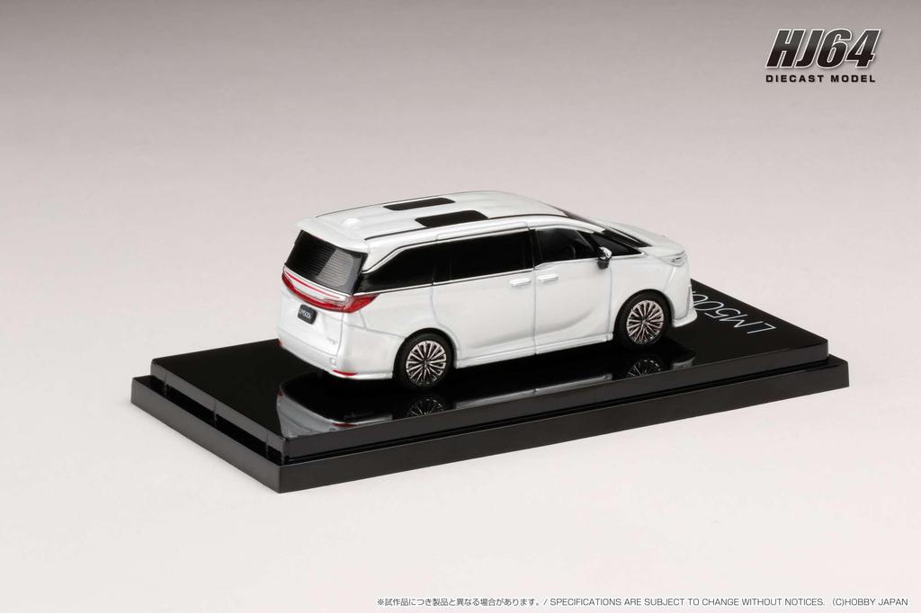 HJ64 LEXUS LM 500h Sonic Quartz Finished Model 1/64 (RHD) / 6-seater