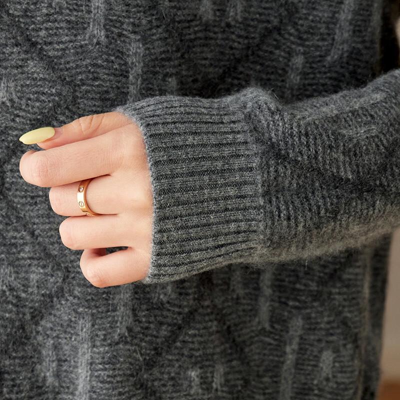 Srcr Women's 100% Cashmere Jacquard Sweater