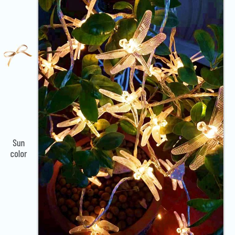 LED Dragonfly String Lights for Festive and Tree Decorations