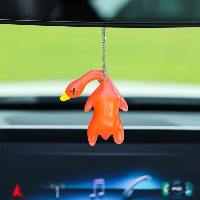 2025Car color-changing roast duck pendant car interior products cartoon high-grade car pendant 2025 creative new car hanging