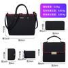 High-end Contrasting Color New Shoulder Bag Large-capacity Woven Bucket Bag Solid Color Lock Handbag Oblique Span Bag Five-piece Set