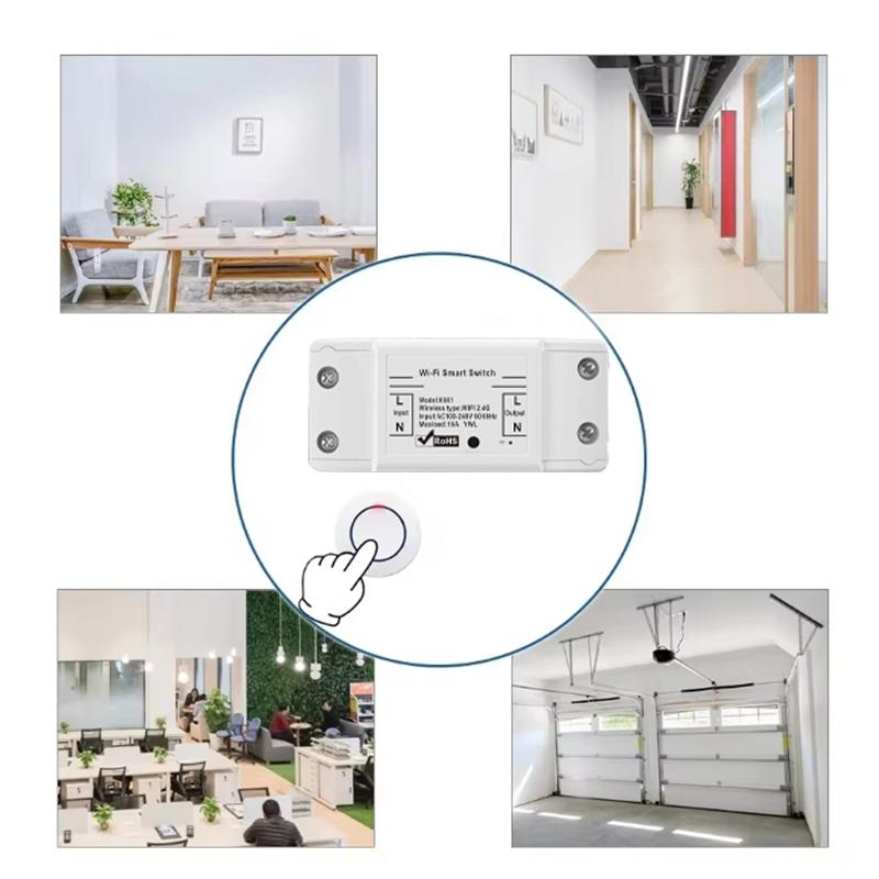 Tuya WiFi Smart Switch 433MHz Universal Breaker Timer Voice Control Smart Life APP Wireless Remote Control Support Alexa Google