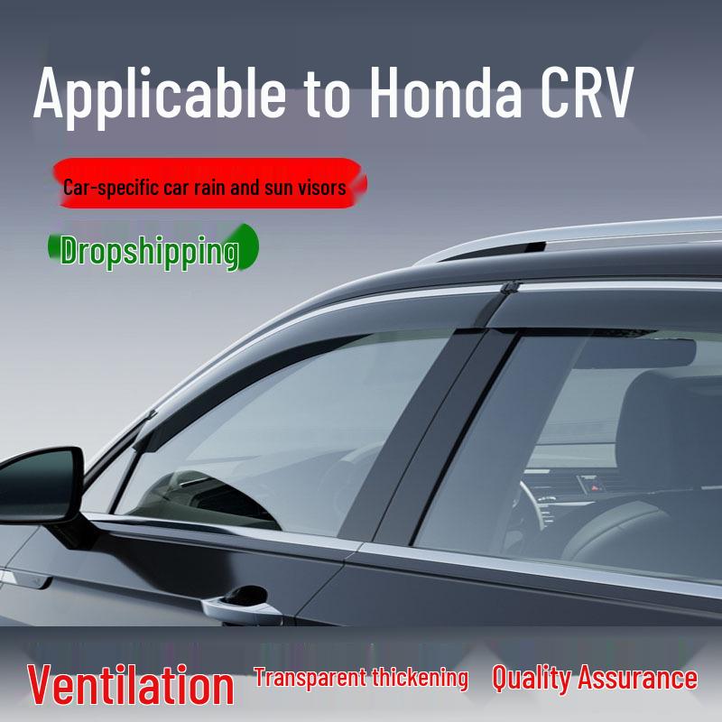Honda CRV Rain & Sun Visors: Window Eyebrows & Door Rain Blocks
