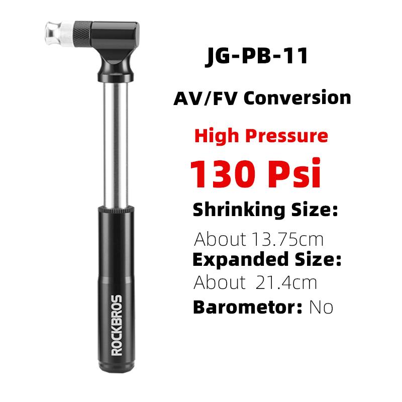 ROCKBROS 130psi Велосипедный насос Мини Портативный Накачиватель Воздуха для Шин Велосипедный Насос Алюминиевый Ультралегкий Ручной Воздушный Насос Насос для Горного Велосипеда Шоссейного Велосипеда