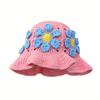New Crochet Hat 2024 Fashion Colorful Woolen Hat Women's Autumn and Winter Cute Handmade Plush Hat Knitted Fisherman Bucket Hats