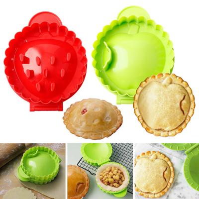 Yousheng Apples Pie Mold Plastic Pastry Cutters for Mini Hand Pies Fall-Themed Dough Presser Pocket Pie Molds for Homemade Baking And Gifts
