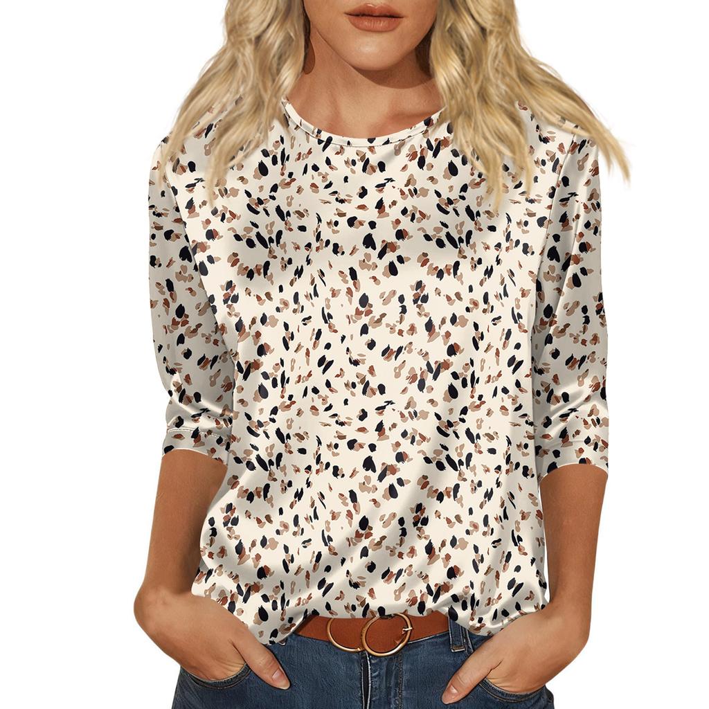 Blouse For Women Dressy 3/4 Long Sleeve Shirts Business Casual Outfit Tops