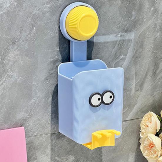 კბილის ჯაგრისის დამჭერი კედელზე დასამაგრებელი ორგანიზატორი სათავსოთი, დიდი დატვირთვით, მარტივი დასაყენებელი, საწოვარა კბილის ჯაგრისის საკიდი