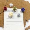 Push Pin Tacks, 30 Pcs Rose Shape Push Pin Steel Point Thumb Tacks Mark Office Accessories