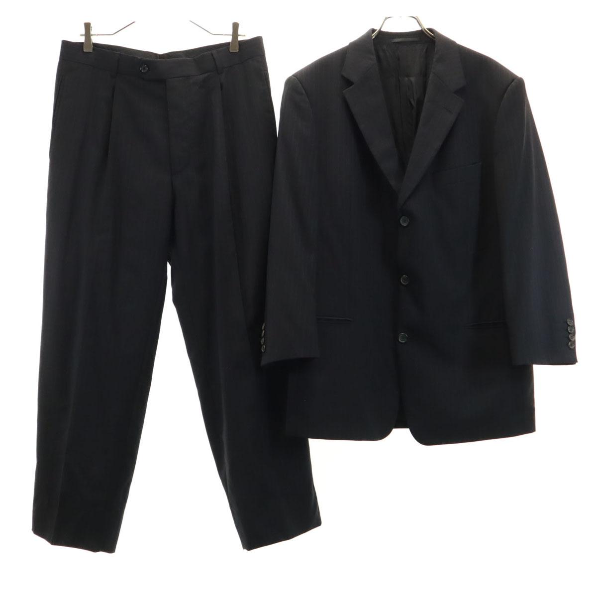 

HUGO BOSS Striped Pattern suit Setup 52 black Men s Used