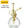 Creative Hand-Pressure Glass Watering Sprayer with Colored Transparent Pumpkin Design