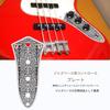 Ersatz-Kontrollplatte für Jazz Bass silber schwarz, feine Oberfläche, Gitarre, Gravur,