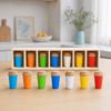 Yousheng Bottle Color Matching Board Game, Memory Challenge Toy with 14 Colorful Bottles & Wooden Storage Rack, 2-4 Players Family Night Drink Color