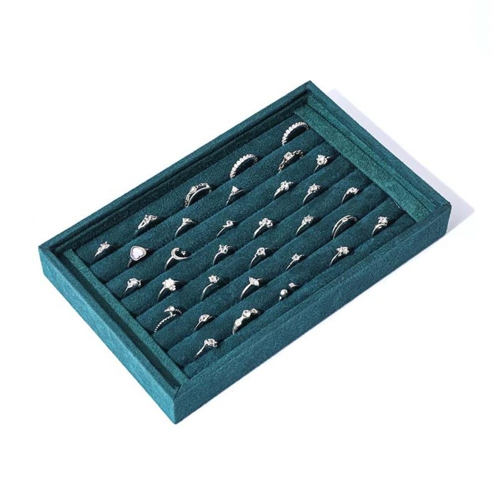 Eleganter Ringohrringe Organizer Samt Wildleder Große Kapazität Ohrstecker Schmuckausstellungsständer Dekoration Schmuckschatulle