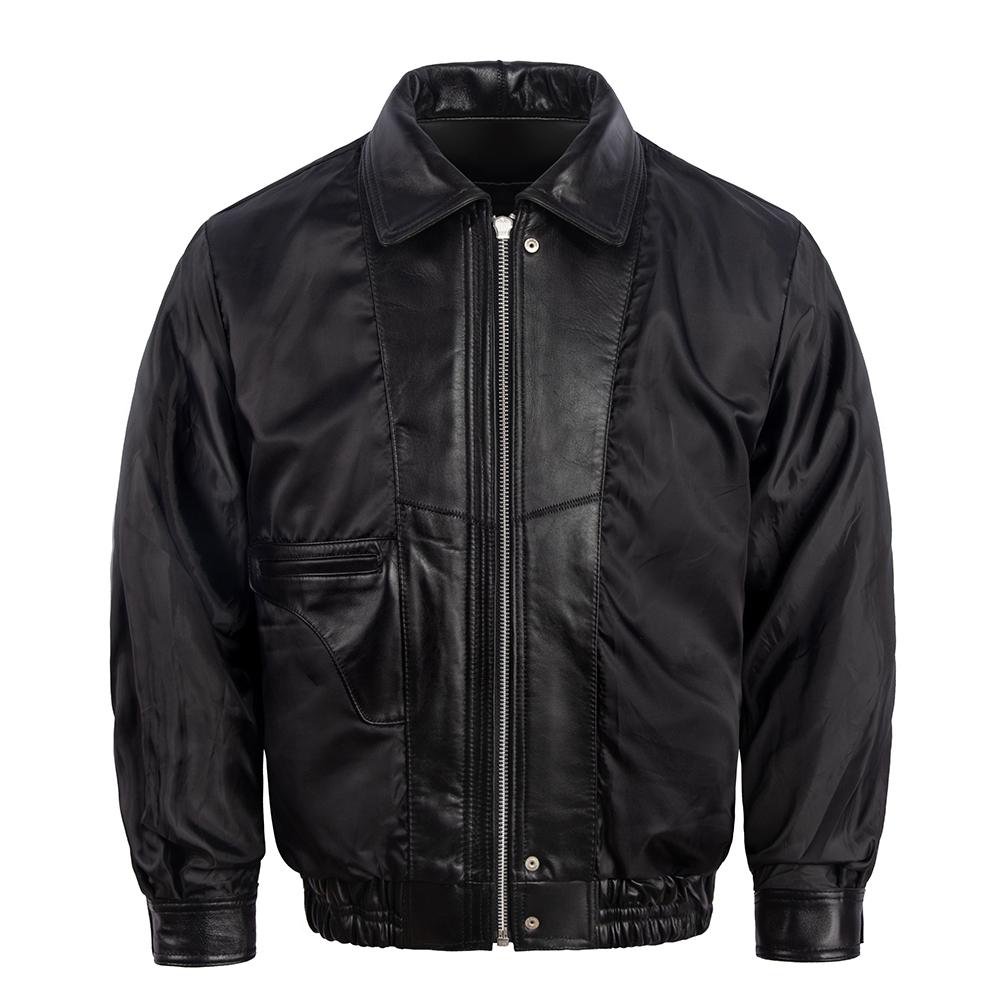 Vintage Brown Genuine Cow Men Leather Jacket Black Sheepskin Loose Men's Oversized Coat Spring Autumn