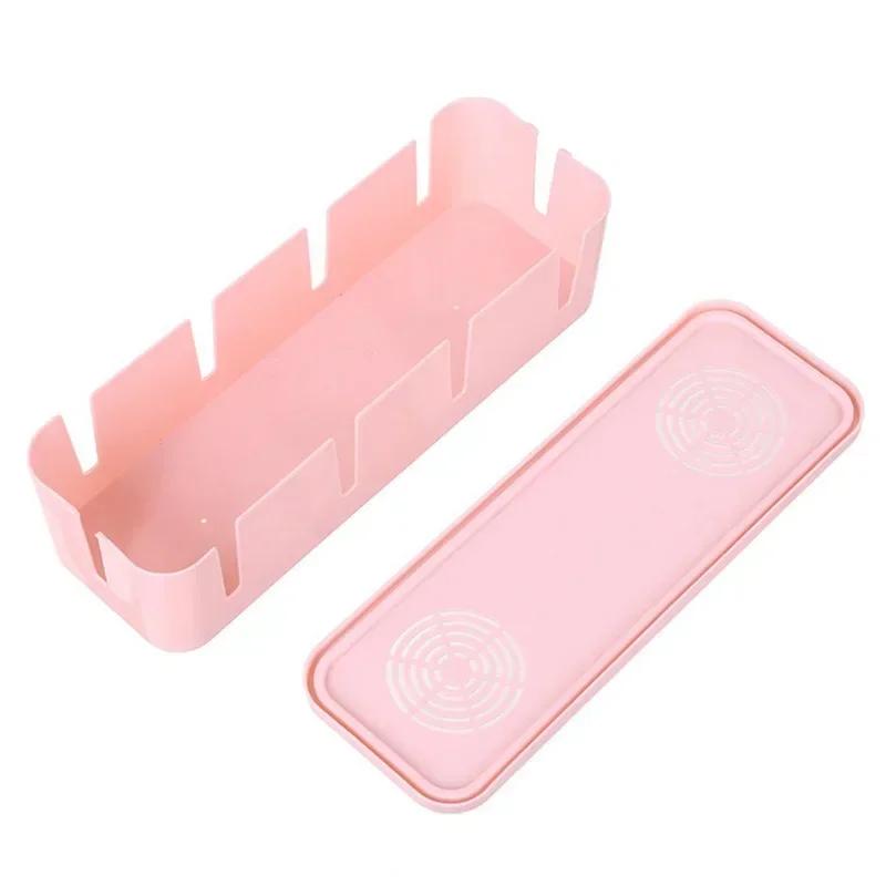 Plug Extension Charge Case Bin Socket Bar Cable Holder Cord Outlet Boxes Office Home Power Board Storage Desktop Strip Organizer