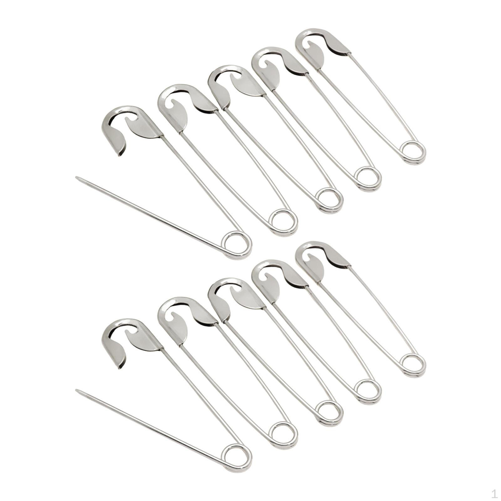 

10Pcs Security Pins 140mm Convenient Rustproof Versatile Large Professional for Sewing