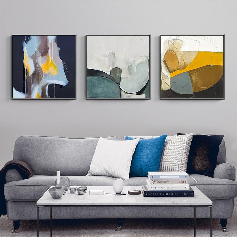 Nordisk abstrakt dekoration Bild Canvas Konst Väggmålningar Moderna affischer och tryck Väggdekorativa bilder för vardagsrummet