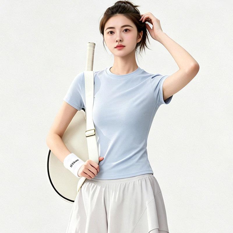 High Elastic and Versatile Sports Top Women's Breathable Quick-drying Short-sleeved Slim Running Pilates Yoga Clothes