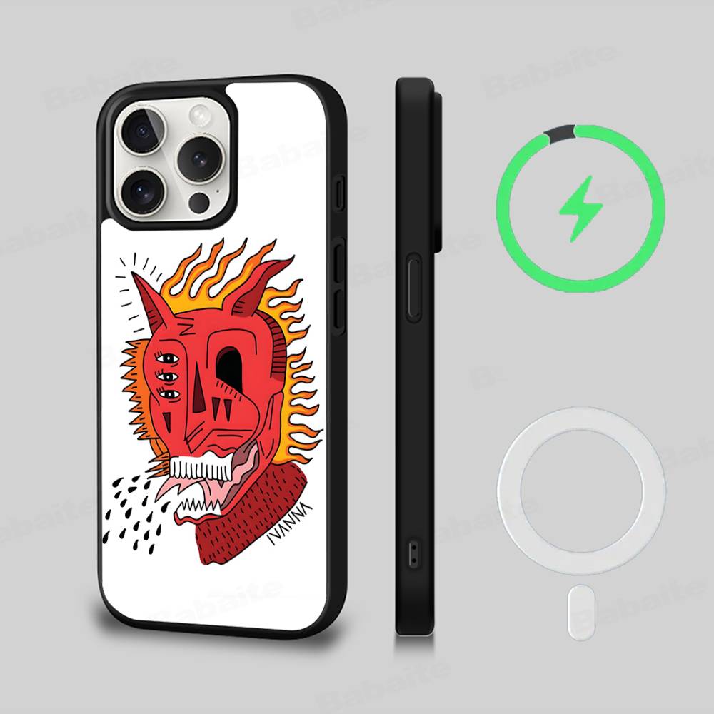 Polly Nor Print Magnetic Phone Case For IPhone 17 Pro Max 16 15 14 Plus 13 12 11 Pro Max For Magsafe Cover