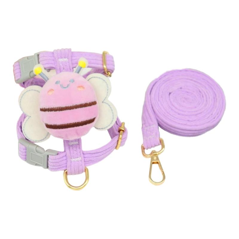 Dog Harness with Leash Set No Choke Puppy Harnesses Escape Proof for Small Dog Comfortable 4Ft Long Rope for Walking