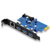UGREEN PCI-E Gigabit Ethernet Card with 3-Port USB 3.0 Hub