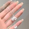 1PC Lotus Tassel Necklace Women's New Popular Good Luck Lotus Pendant Chinese Style Elegant Flower Necklaces Jewelry Accessories