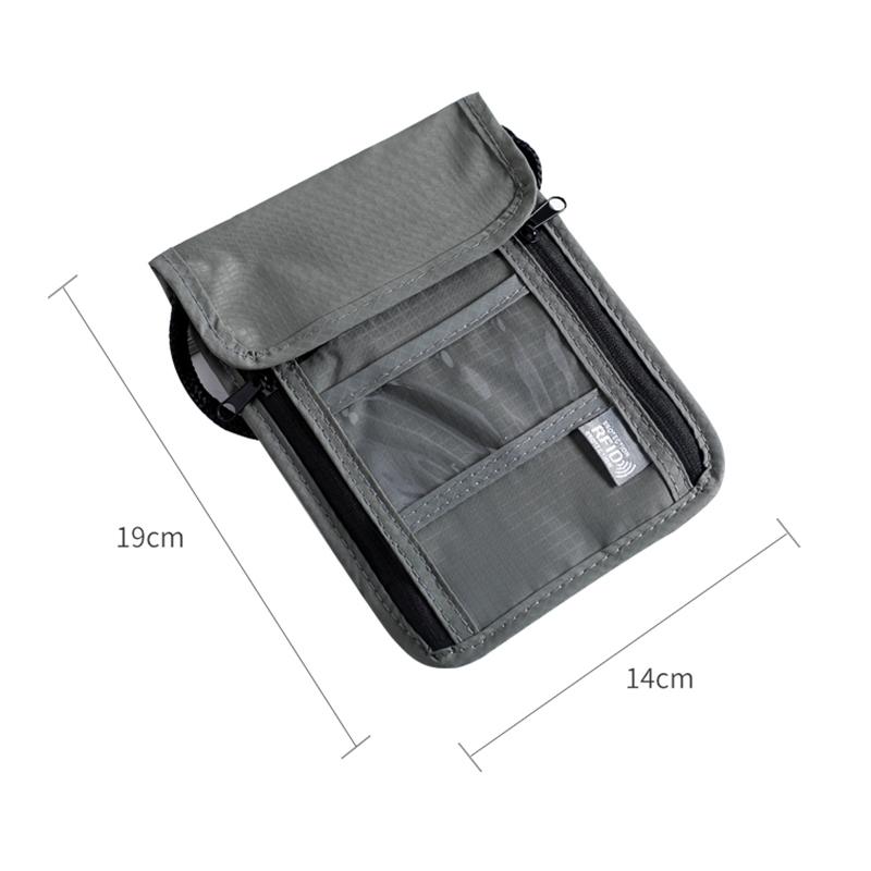 Pochette De Cou RFID - Portefeuille Passeport Avec Fenêtre - Homme/Femme