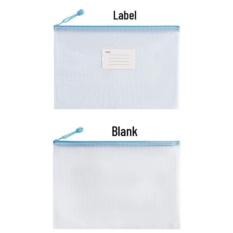 Geantă de Documente din Plasă PVC Impermeabilă cu Fermoar - Depozitare Dosare A4 pentru Studenți și Birou cu Imprimare Logo