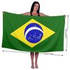 Brazil Flag Swimming Textile Towel Adult Absorbent Bath Towel Women Men Robes Super Soft Microfiber Fabric Comfortable Towel