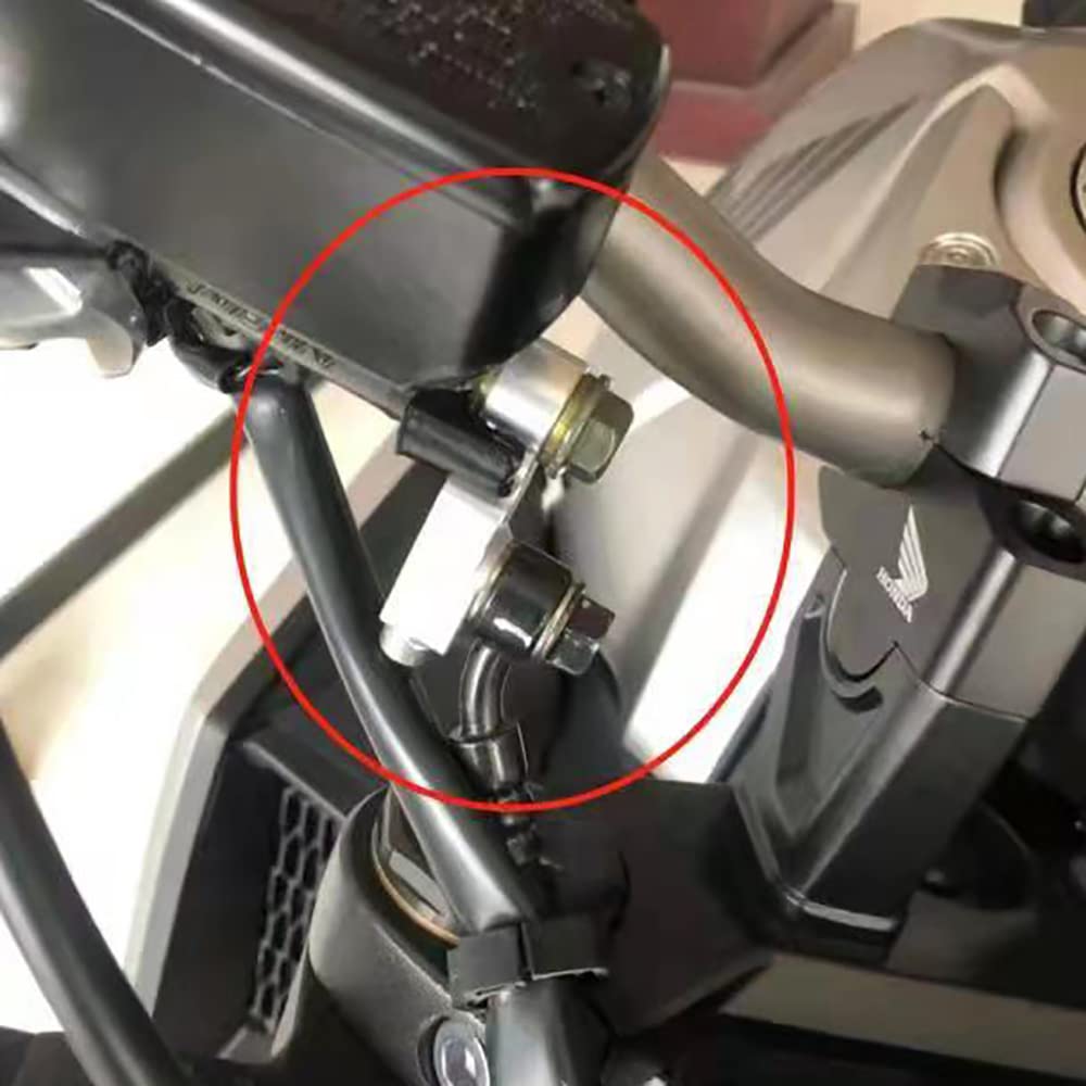 LEDISHUN Motorcycle Setback Spacer for CB650R (2019-2023) - Handlebar Upper Holder, 28mm Up, 20mm Back (Black)