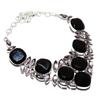 Black Spinel, Kunzite Gemstone 925 Sterling Silver Jewelry Necklace 18" B2e19