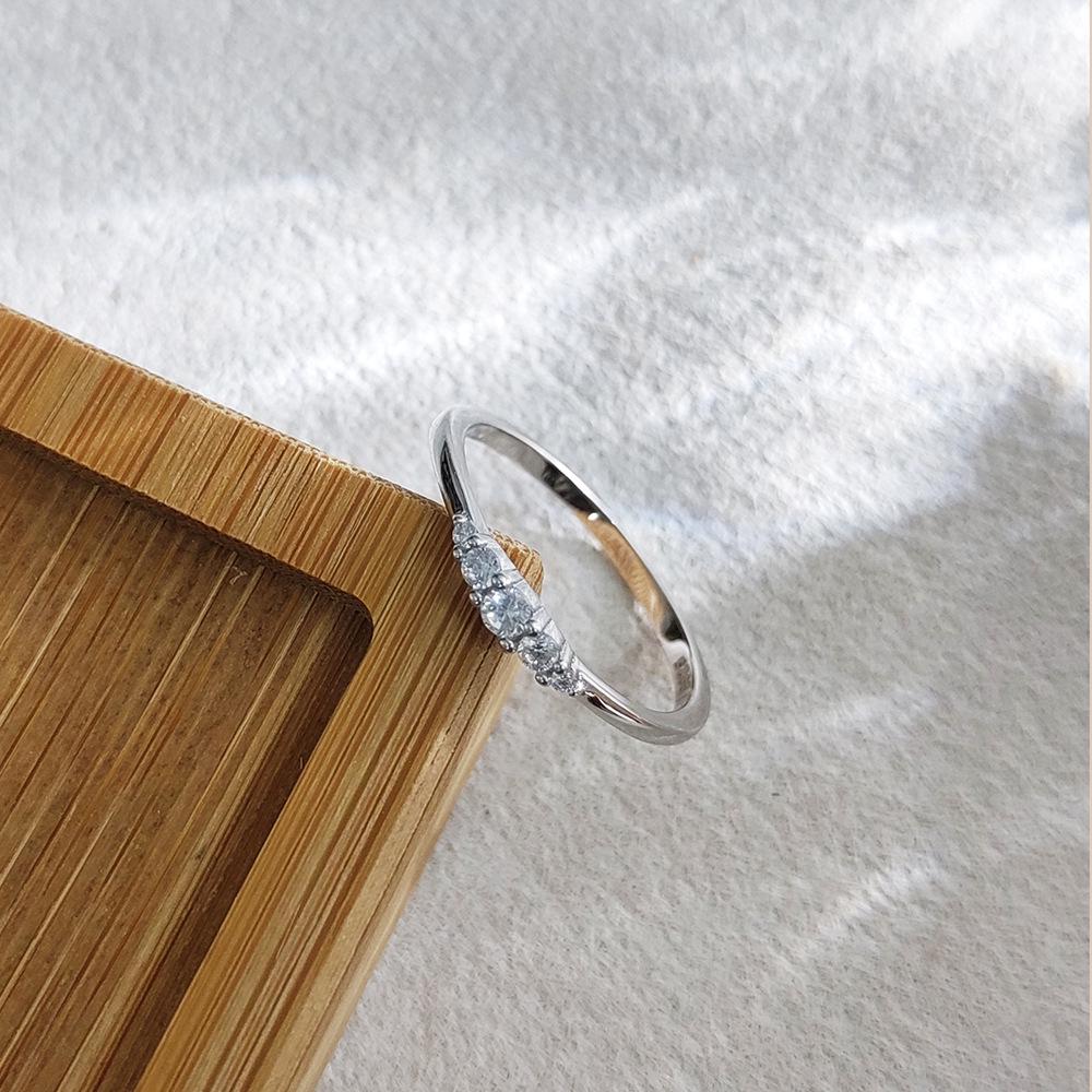 S925 Sterling Silver Rhinestone Star Ring: Elegant Women's Personalized Fashion