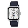 [CASIO Standard Moon Phase Moon Phase Analog Men's Watch MTP-M305L-7AV Black Leather Band Silver ...