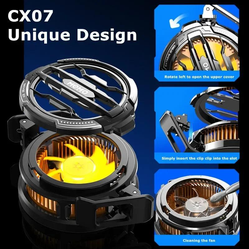 MEMO 2025 NEW Magnetic/Back-clip 2 IN 1 Mobile Phone Semiconductor Cooling Fan Radiator CX07 for Game Cooler