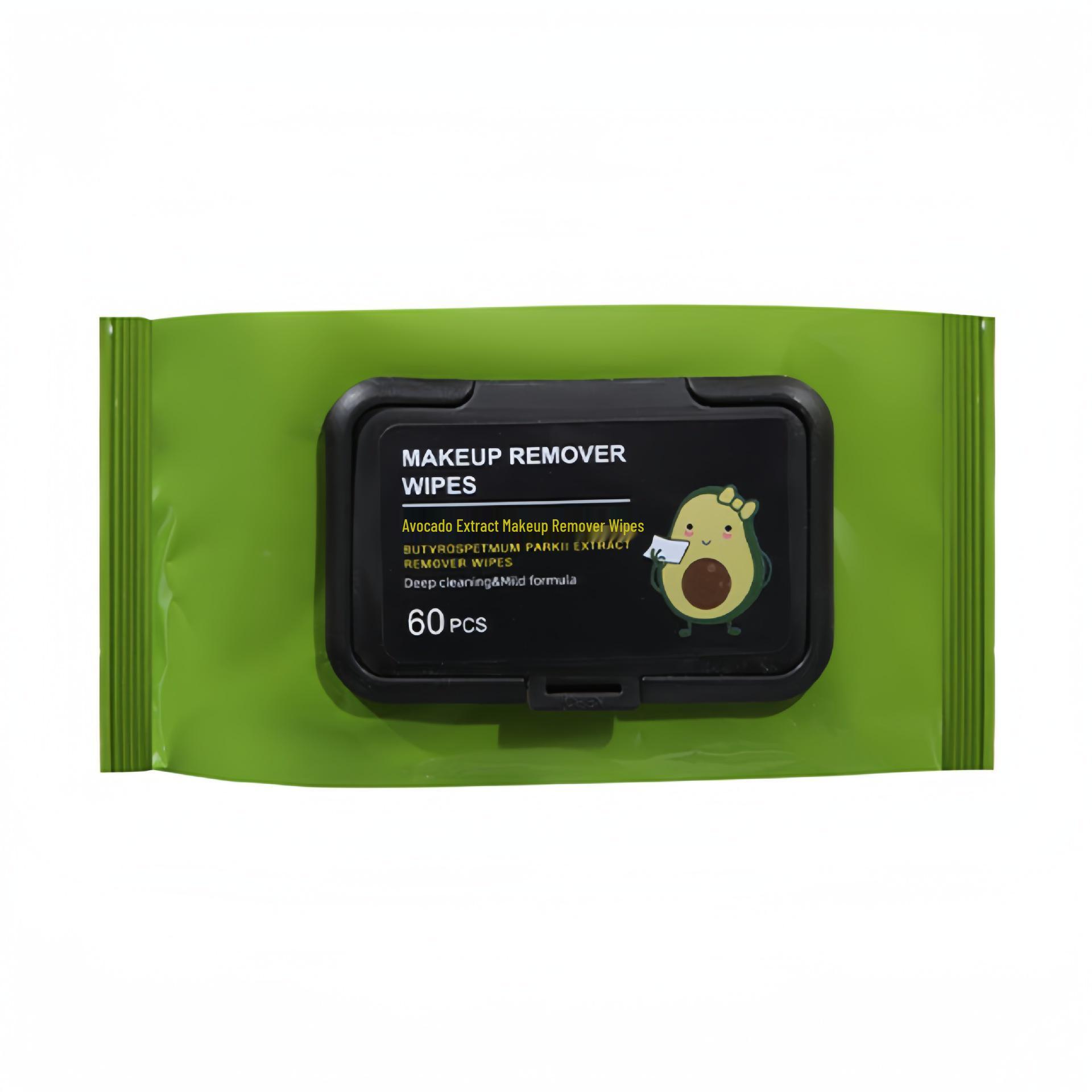 

Салфетки для снятия макияжа с авокадо для мягкого глубокого очищения для глаз и лица – Не требующие смывания одноразовые хлопковые влажные салфетки