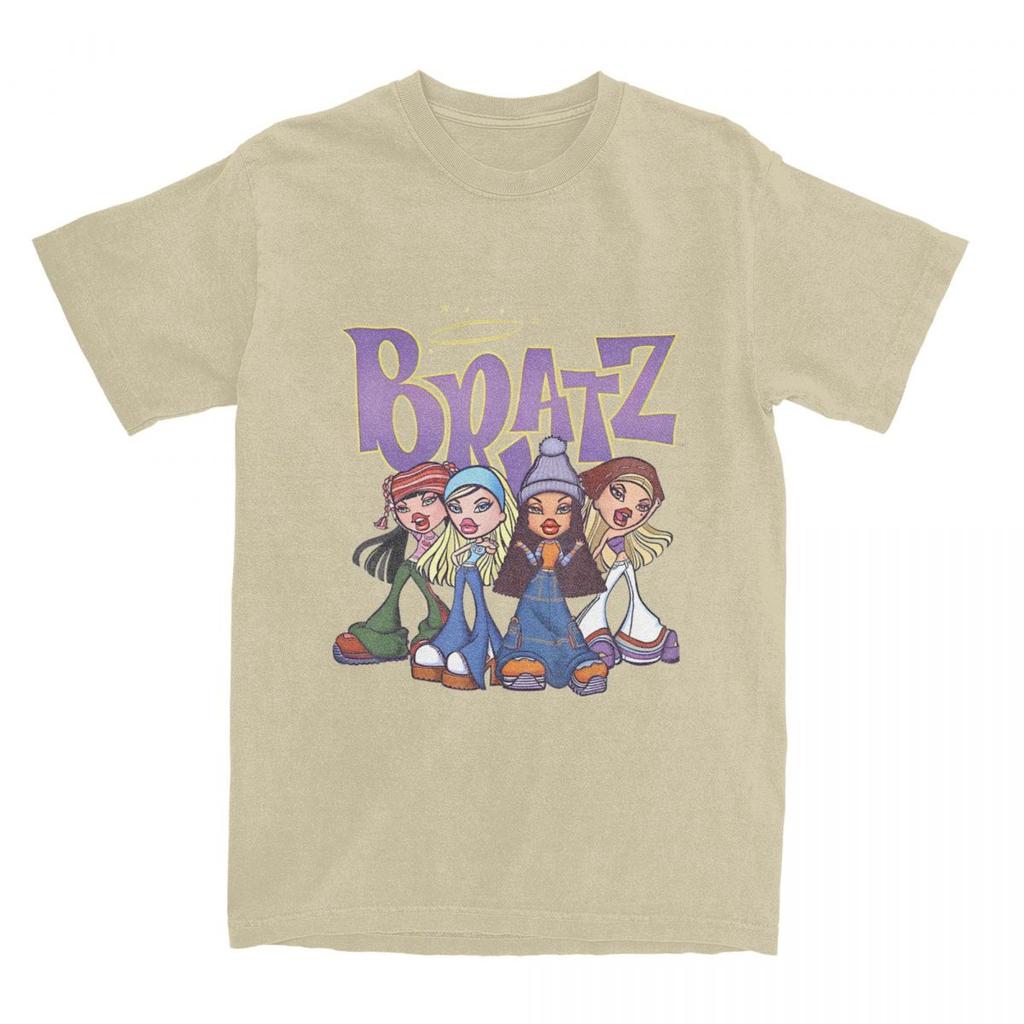 Vintage T-Shirt Bratz Original Vierergruppe Neueste Baumwoll-T-Shirts Hip Hop T-Shirt für Herren Sommer Kurzarm Kleidung
