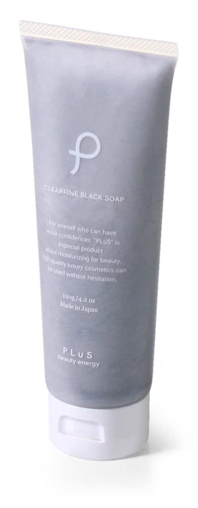 PLuS Charcoal Facial Foam Silk Hyaluronic Clear Fine Black Soap Facial Cleanser for Pore and Made in Japan (120g / Acid) Care, Blackheads, Blackheads,